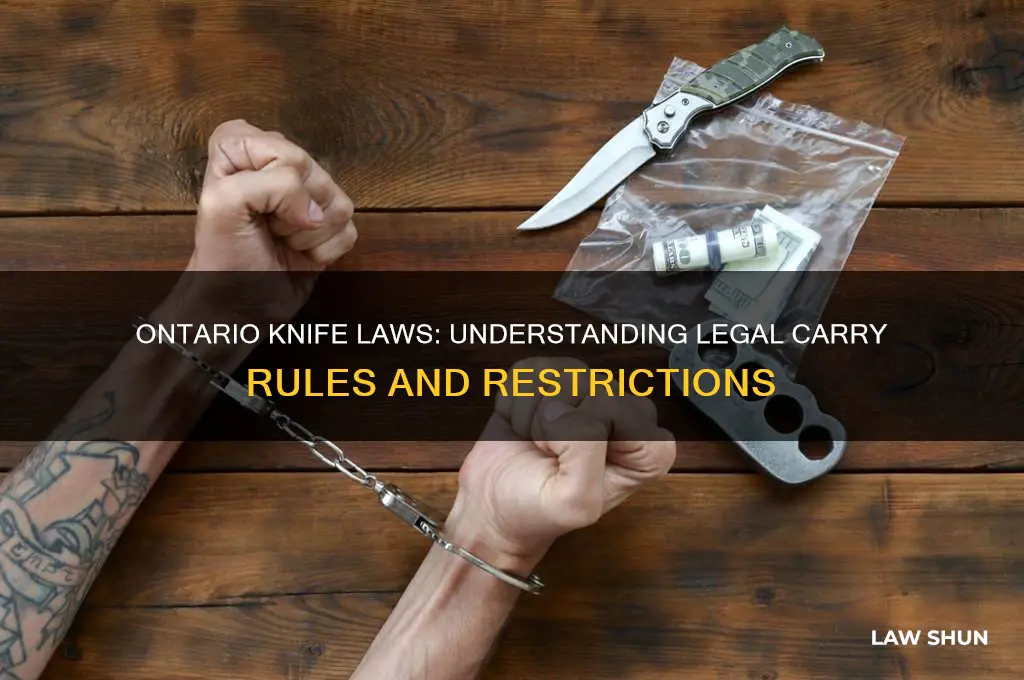 what is the law for carrying a knife in ontario