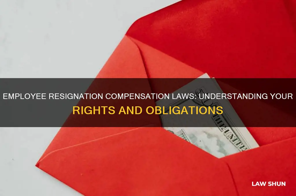 what is the law for compensation when an employee quits