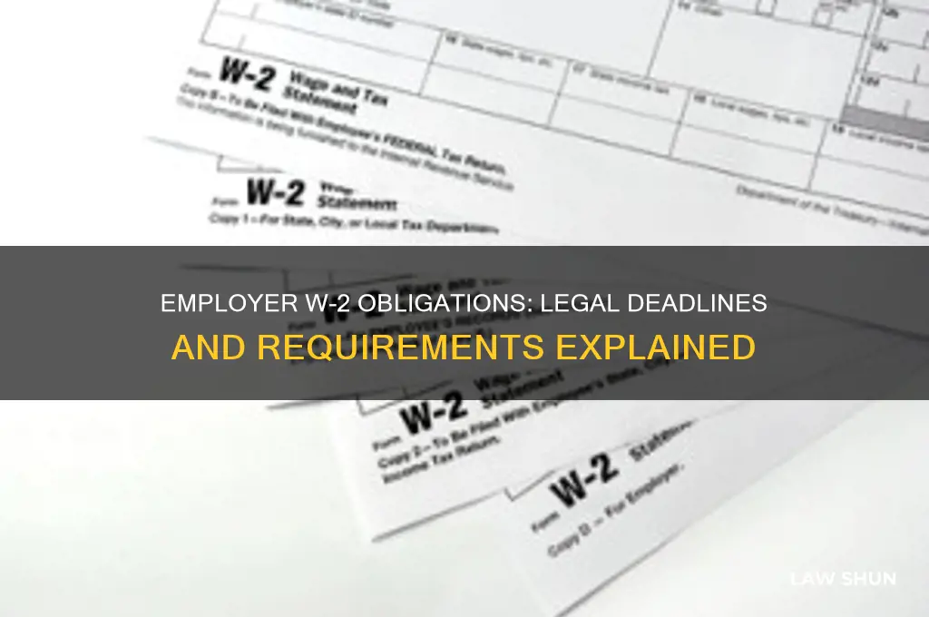 what is the law for employers to send out w2