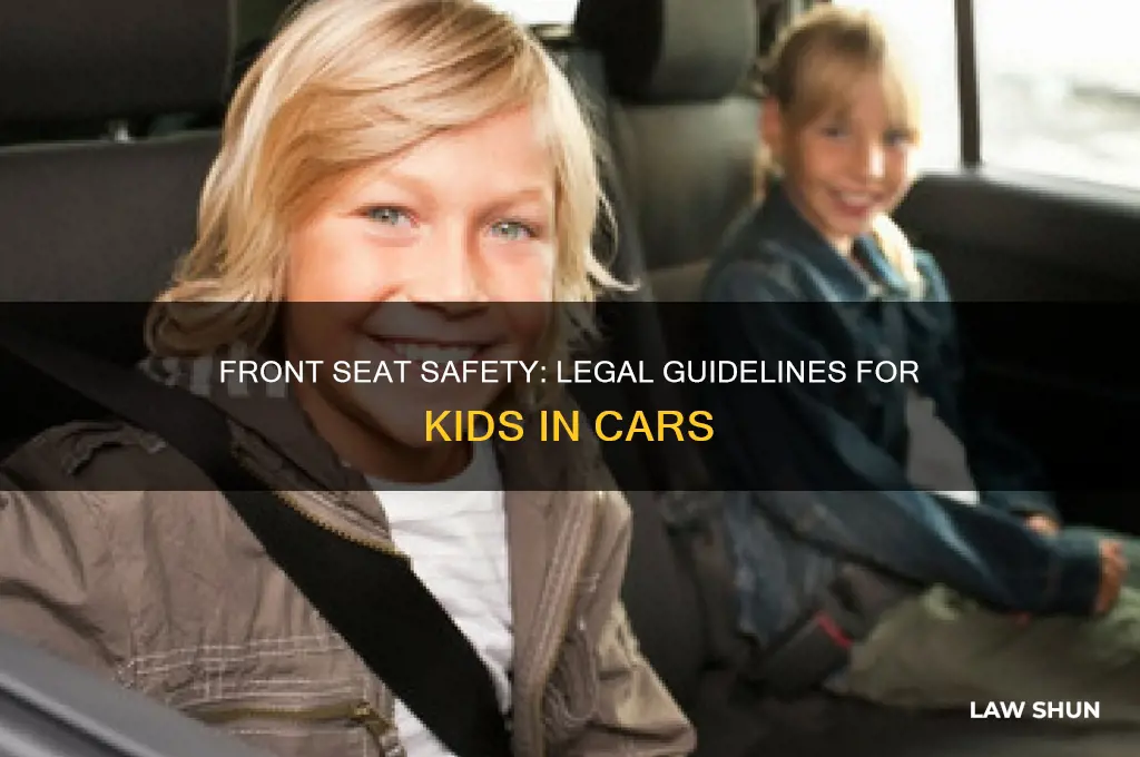 what is the law for kids riding in front seat