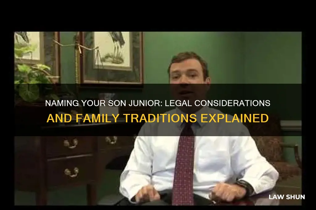 what is the law for making your son a junior