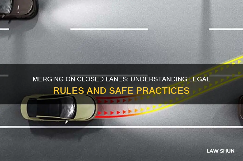 what is the law for merging on a closed lane