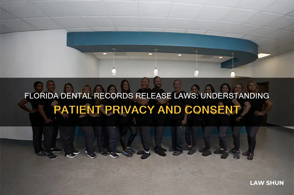 what is the law for releasing dental records in fl