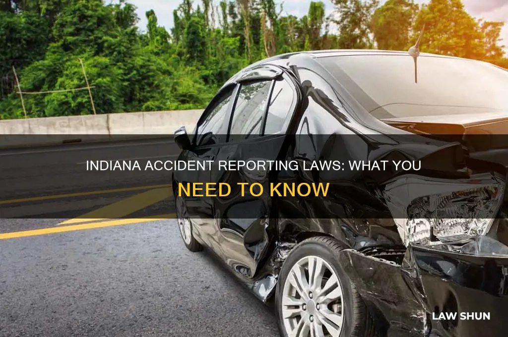 what is the law for reporting an accident in indiana