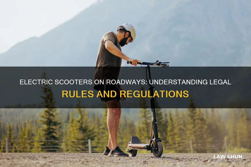 what is the law for riding electric scotters on roadway