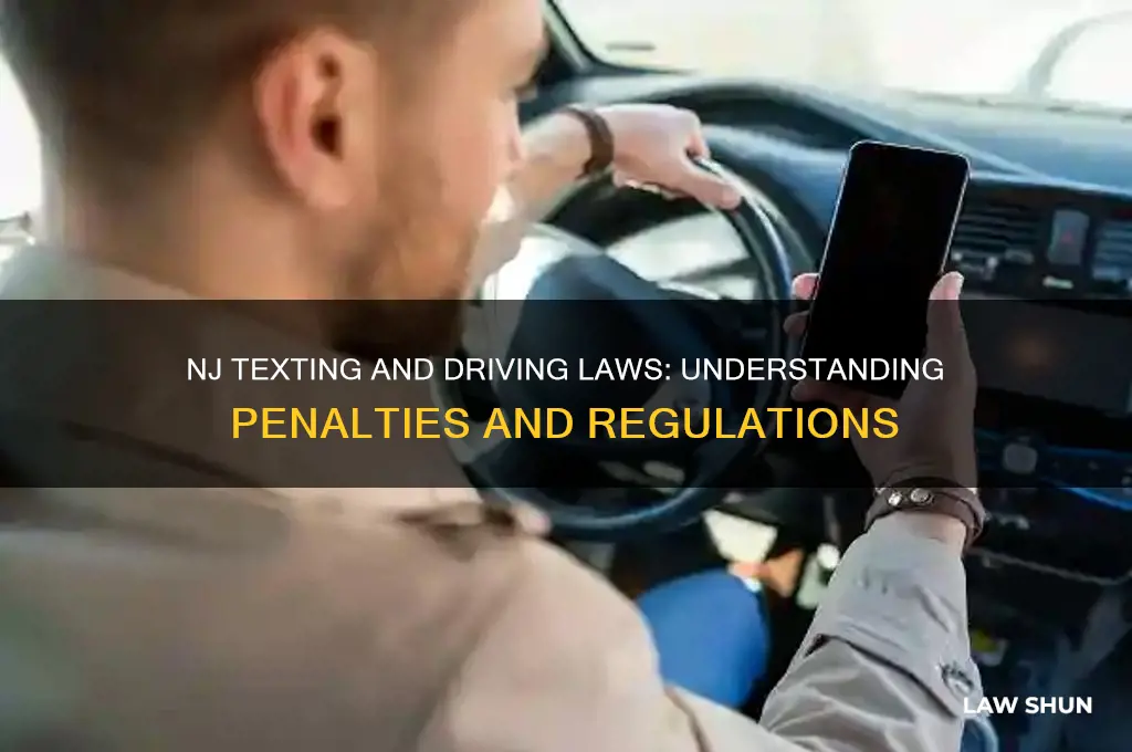 what is the law for texting and driving in nj