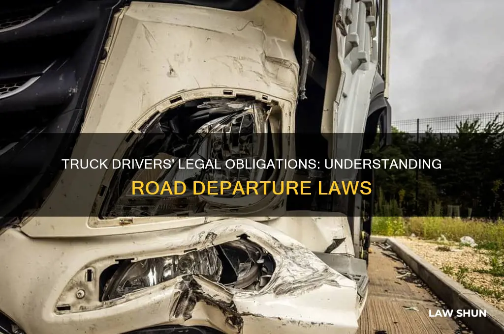 what is the law for truck drivers leaving the road