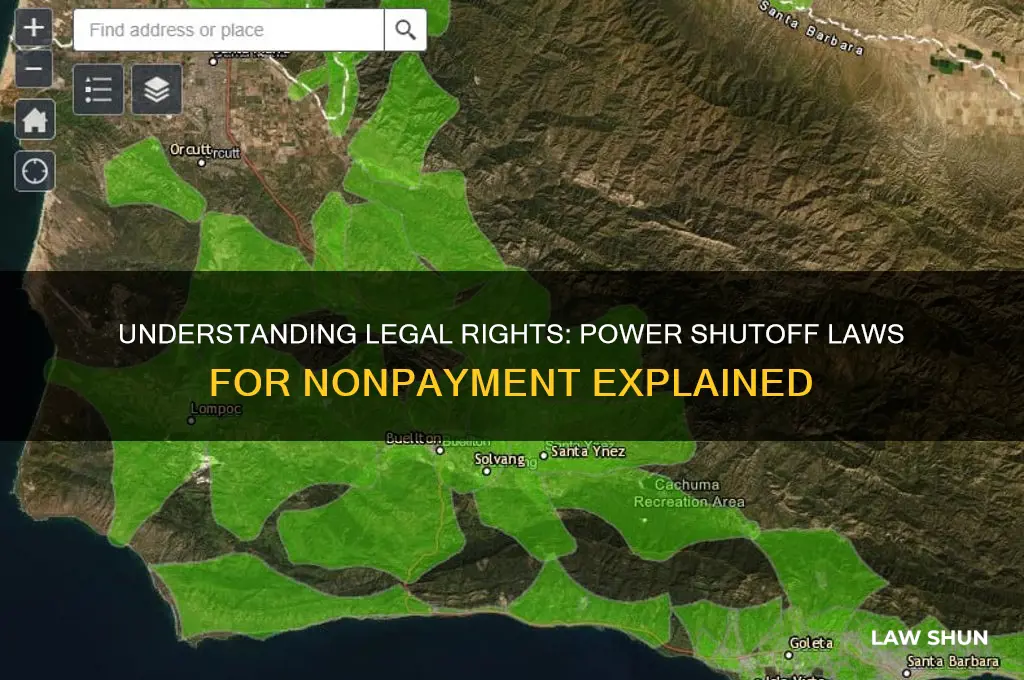 what is the law for turning off power for nonpayment