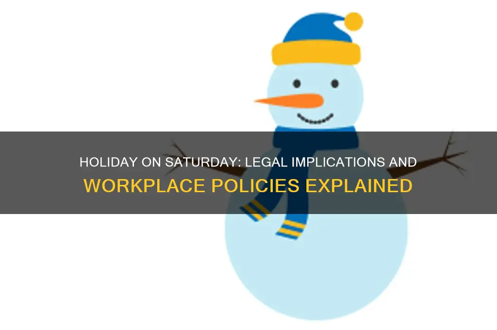 what is the law if a holiday is on saturday