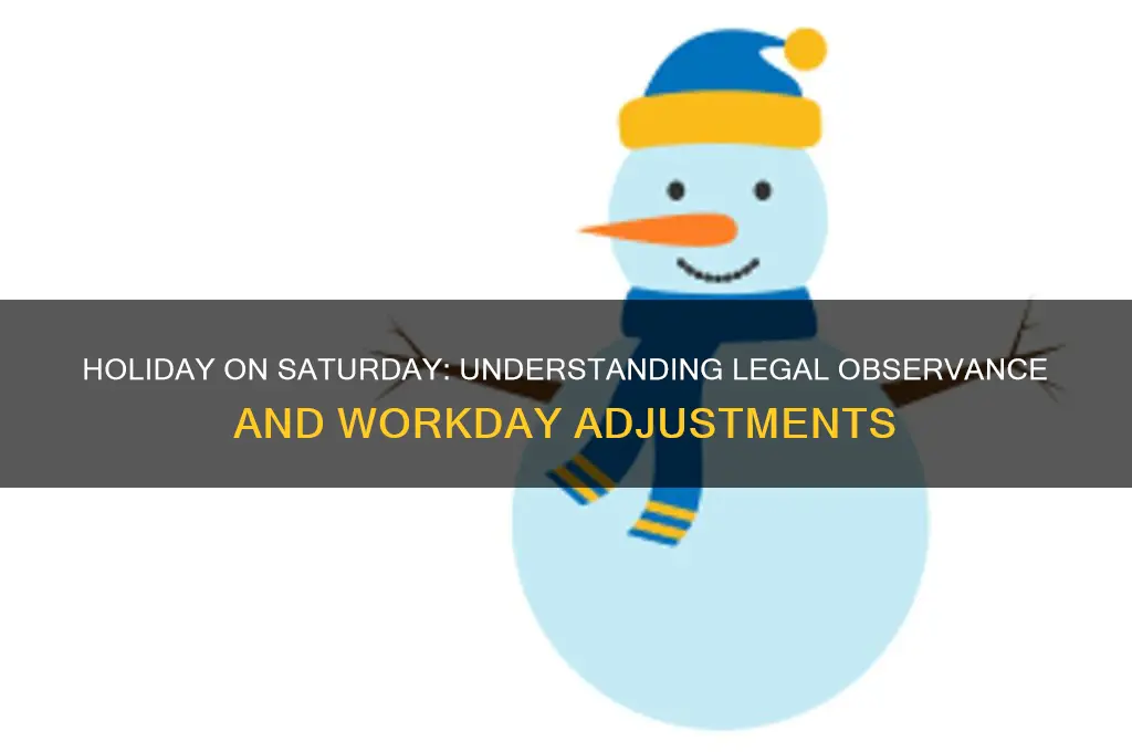 what is the law if a holliday is on saterday