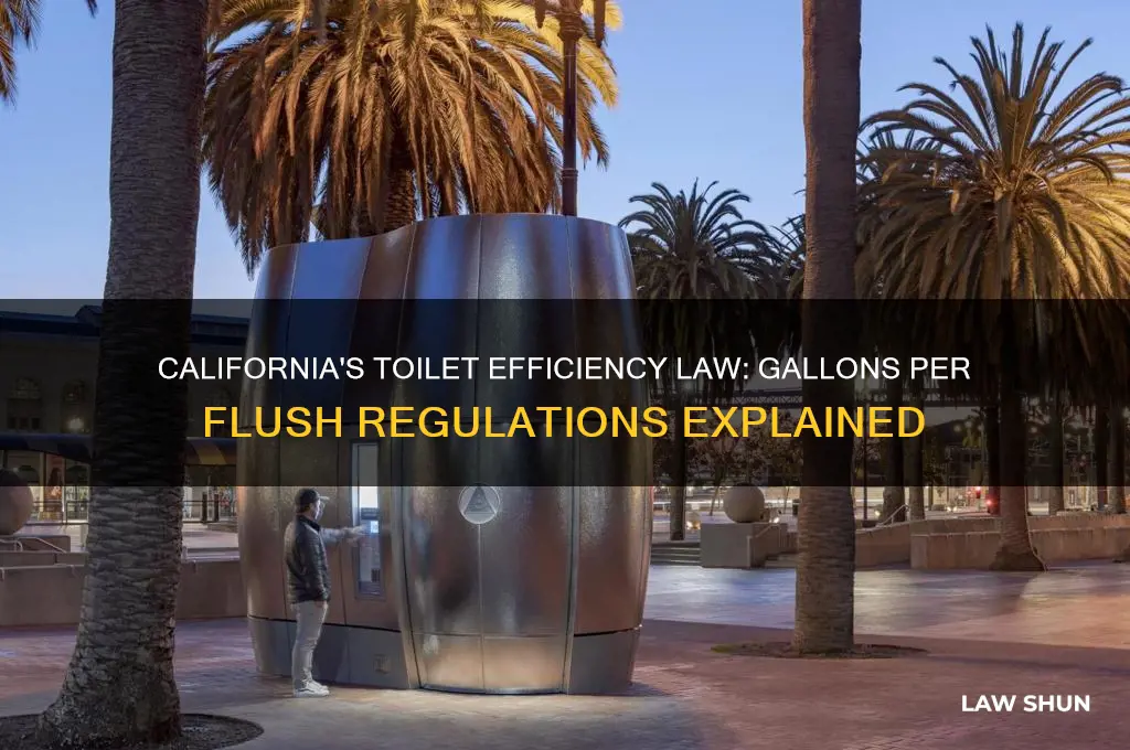 what is the law in ca about gallons per flush
