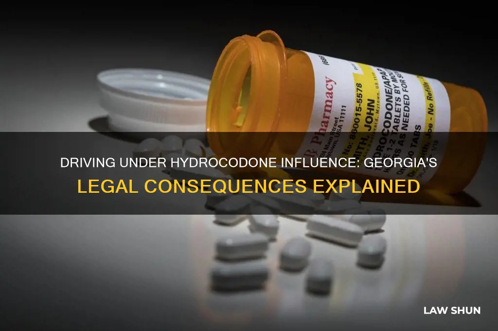 what is the law in ga taking hydrocodone while driving
