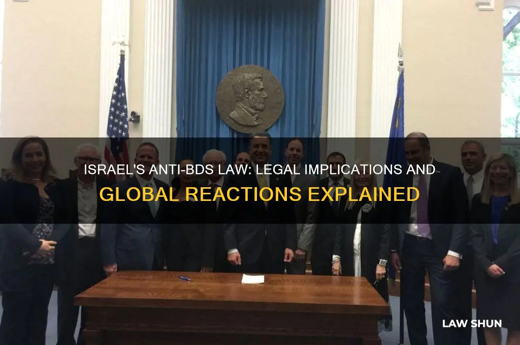 what is the law in israel regarding bds