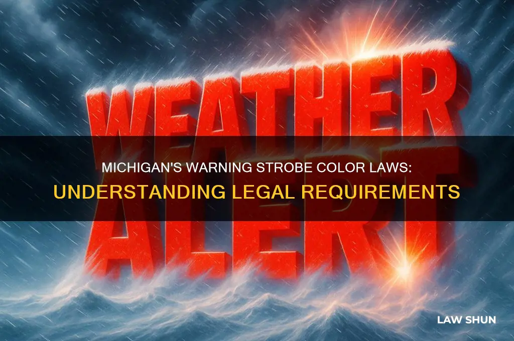 what is the law in michogan for wsrning strobe colors