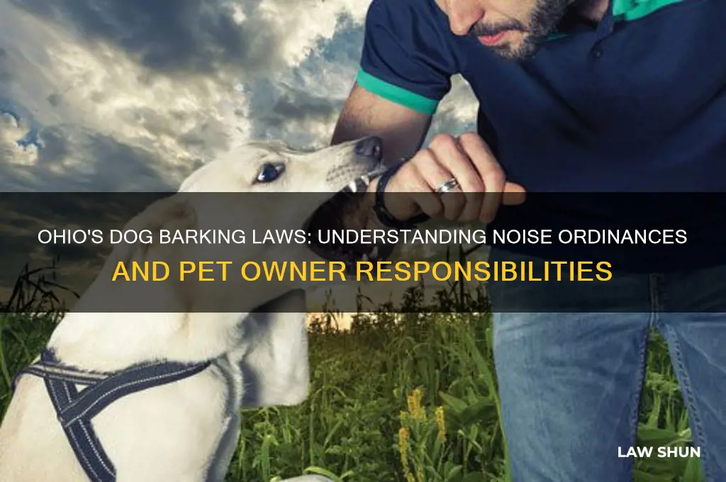 what is the law in ohio about dog barking