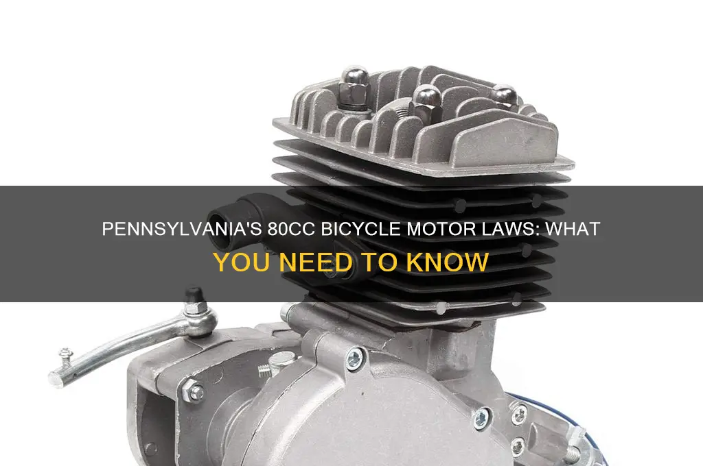 what is the law in pa about 80cc bicycle motor