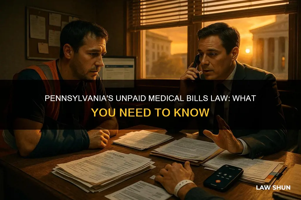 what is the law in pa about unpaid medical bills