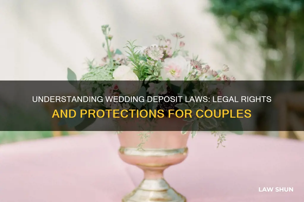 what is the law in regards to wedding deposits