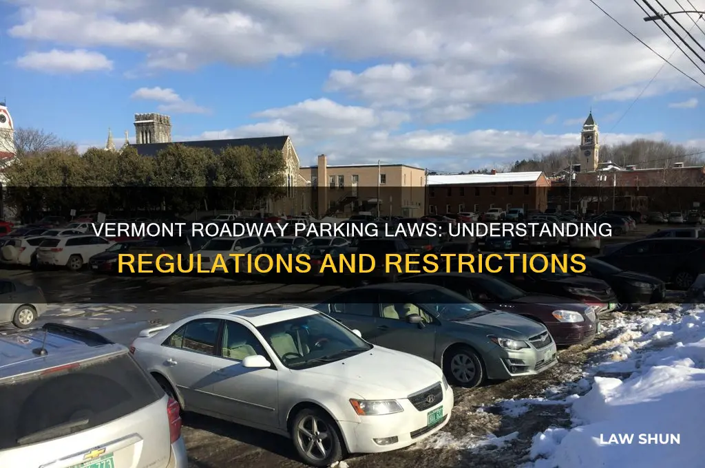 what is the law in vermont re parking on roadways