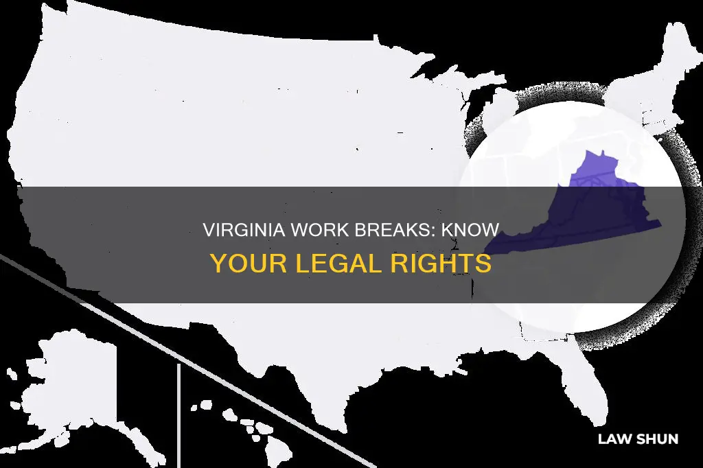 what is the law in virginia for breaks at work