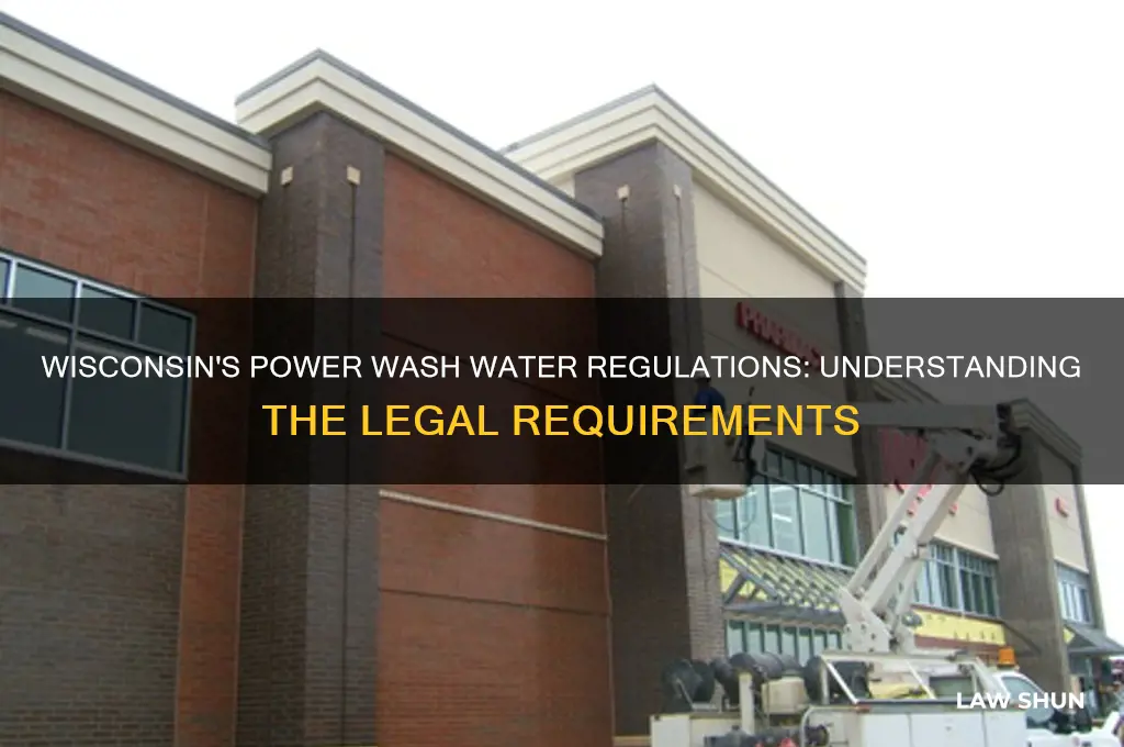 what is the law in wisconsin regarding power wash water