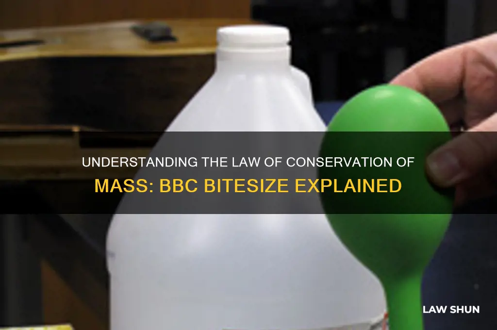 what is the law of conservation of mass bbc bitesize