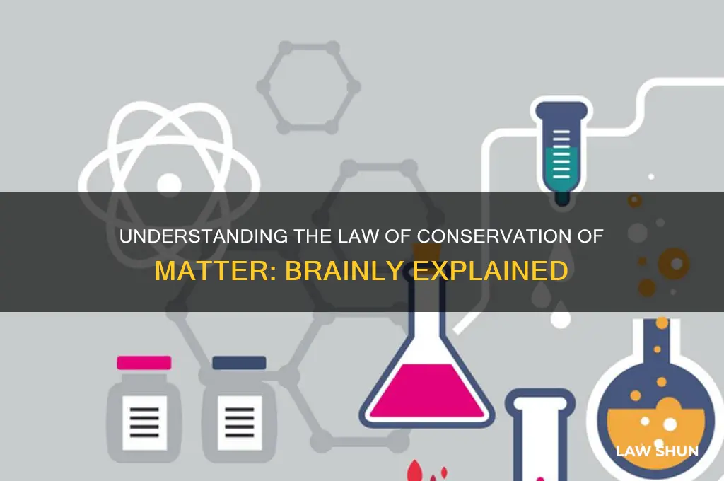 what is the law of conservation of matter brainly