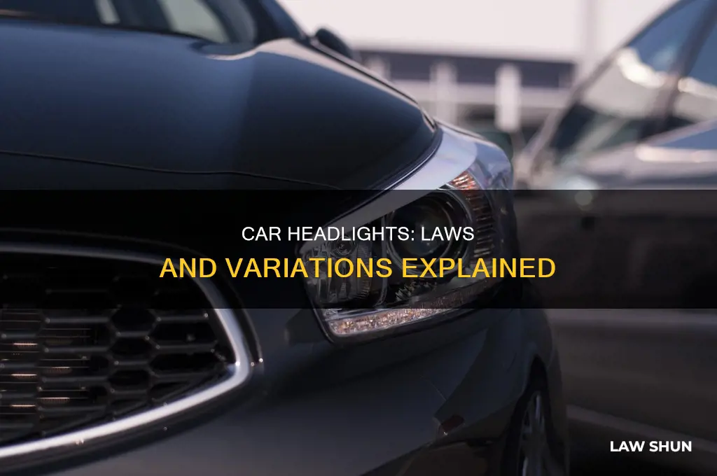 what is the law of having different car headlights