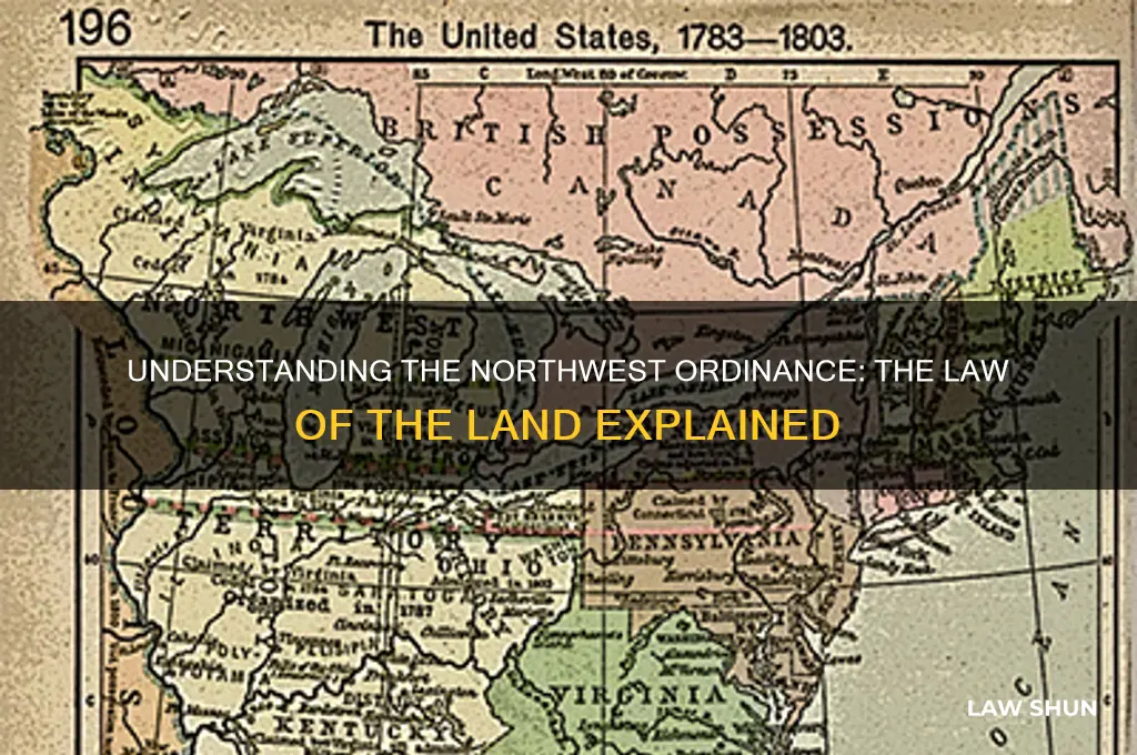 what is the law of land in the northwest ordinance