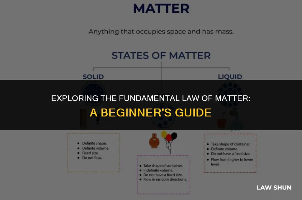 what is the law of matter