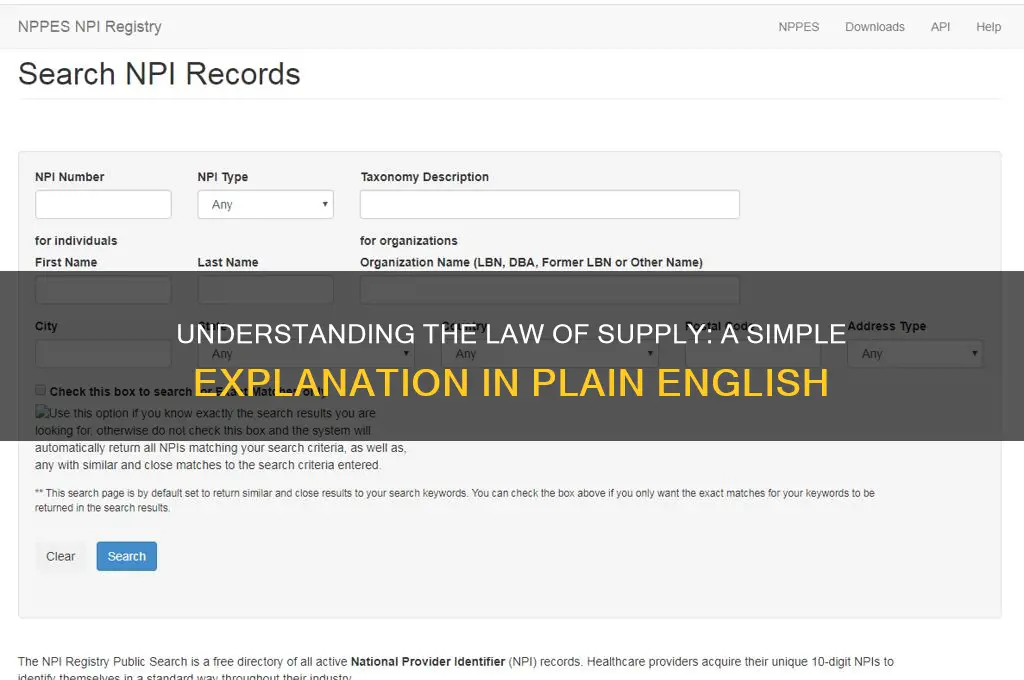 what is the law of supply in your own words