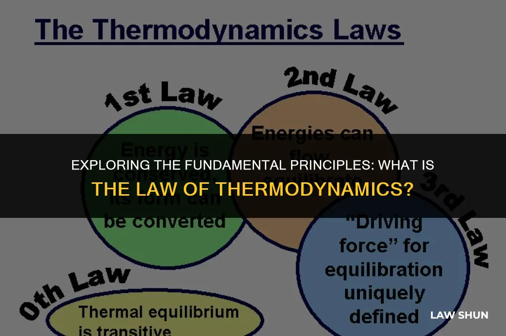 what is the law of thermodynamics