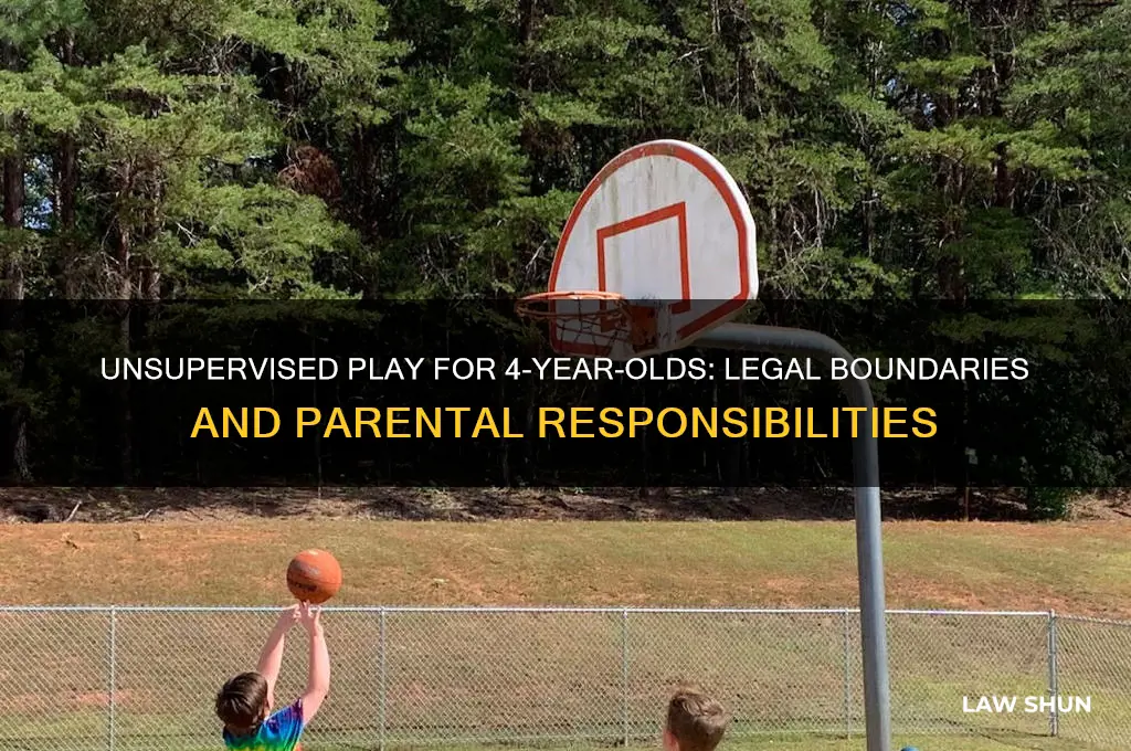 what is the law on 4 year olds playing unsupervised