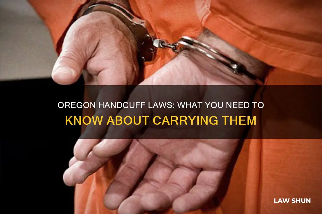 what is the law on carrying handcuffs in oregon