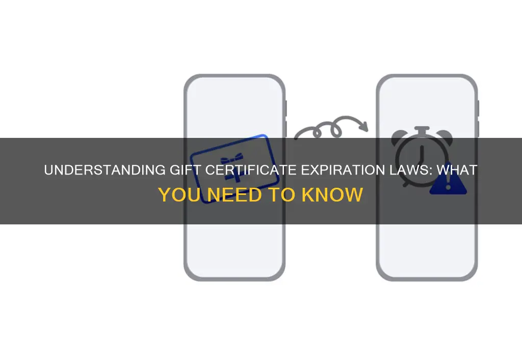 what is the law on expiration dates for gift certificates