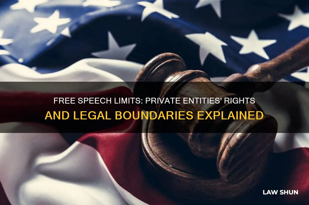what is the law on free speech for private entities