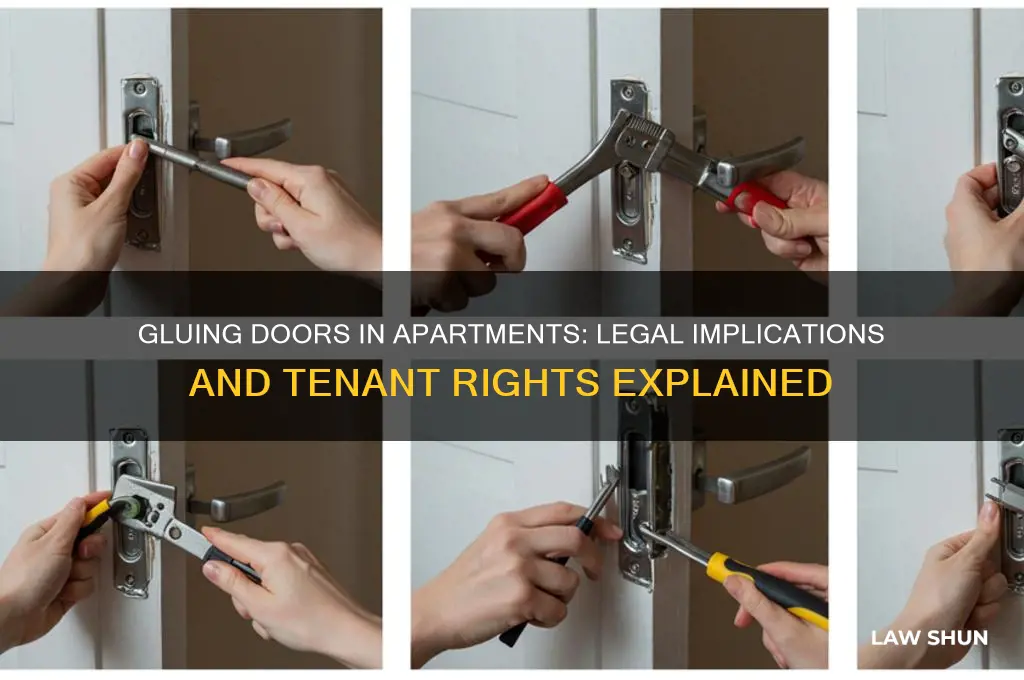 what is the law on gluing doors in an apartment