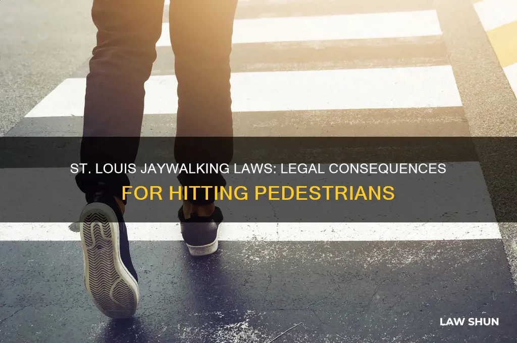 what is the law on hitting jaywalkers in saint louis