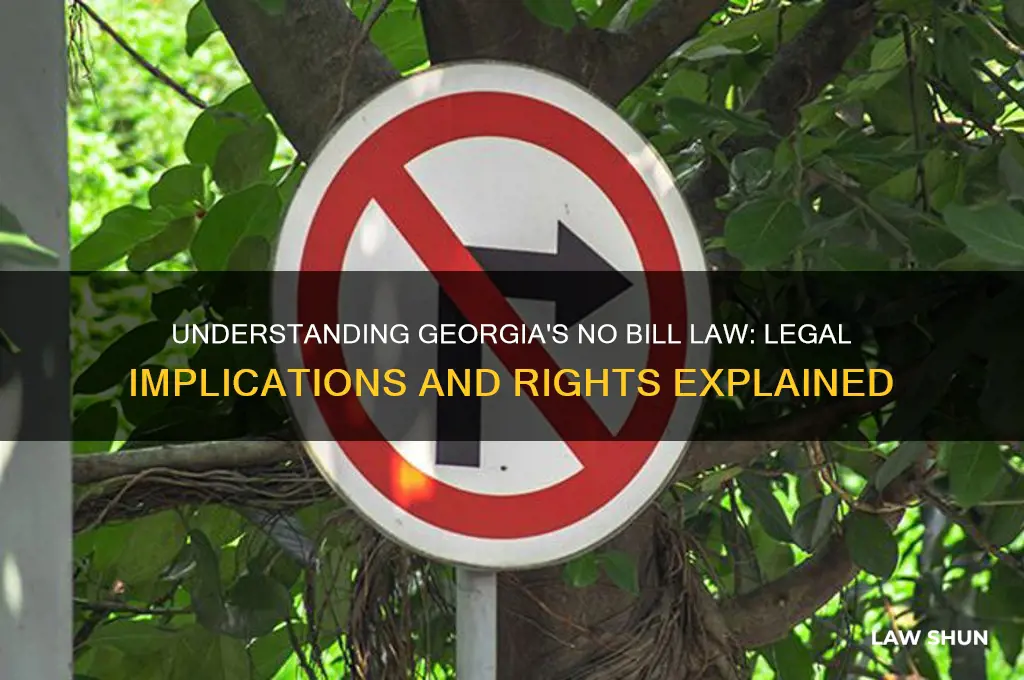 what is the law on no bill in georgia