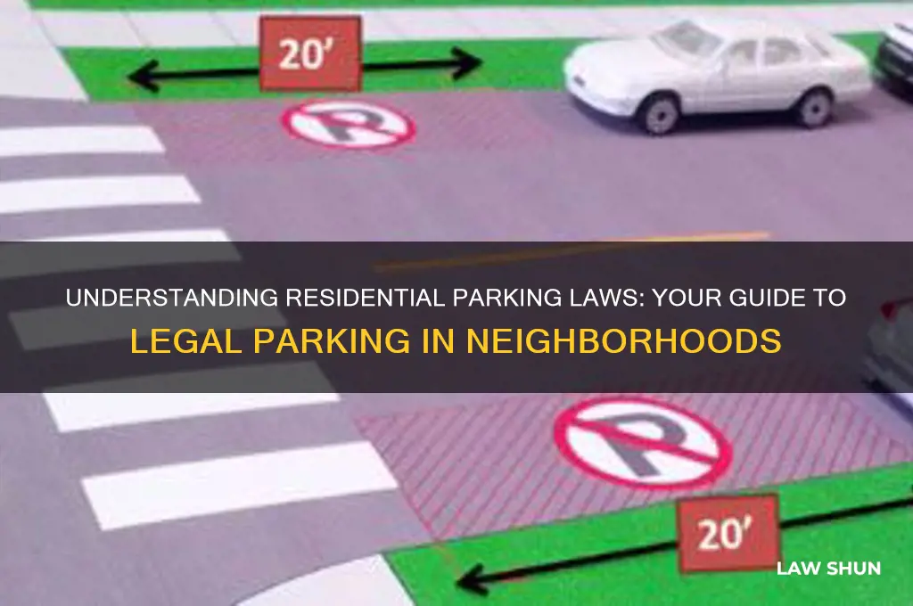 what is the law on parking in a residential area