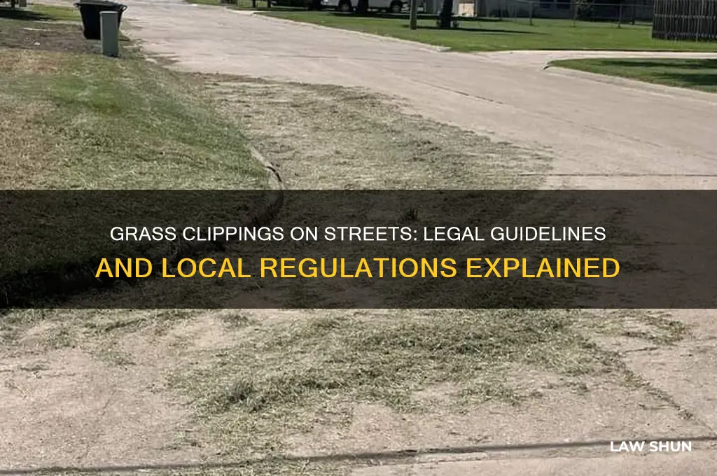 what is the law on putting grass cuttings in street