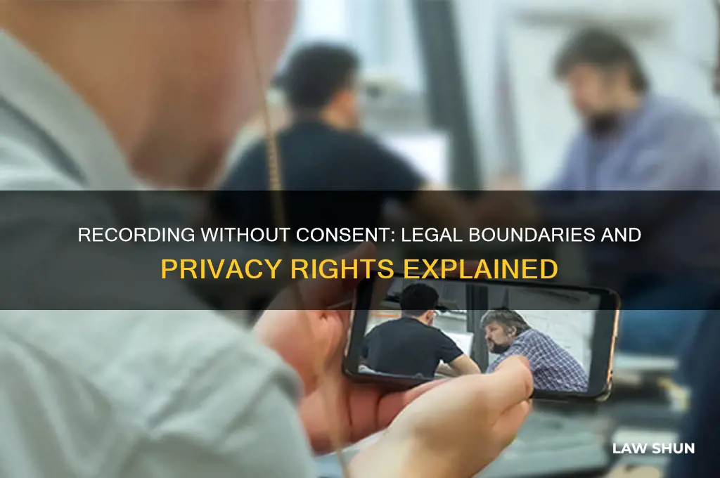 what is the law on recording someone without their knowledge