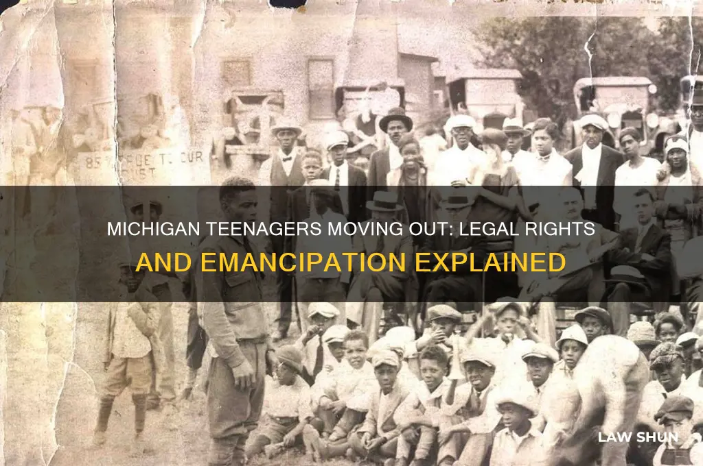 what is the law on teenagers moving out in michgian