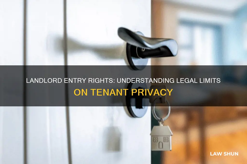 what is the law pertaining to landlords entering tenants premises