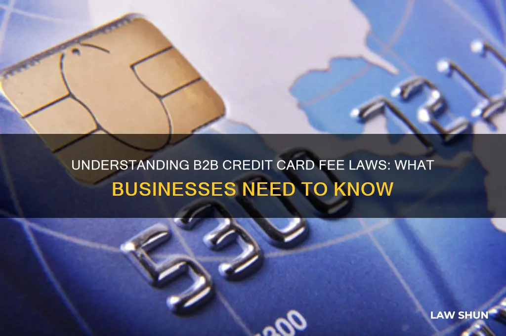what is the law regarding credit card fees for b2b