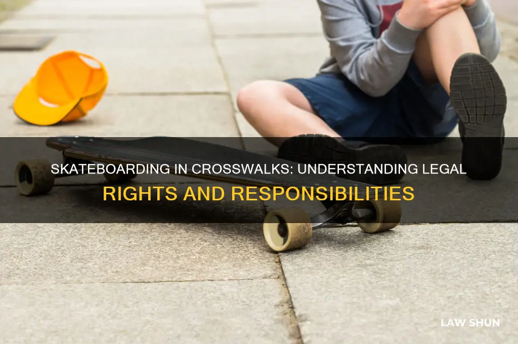 what is the law regarding crosswalks and skateboarding