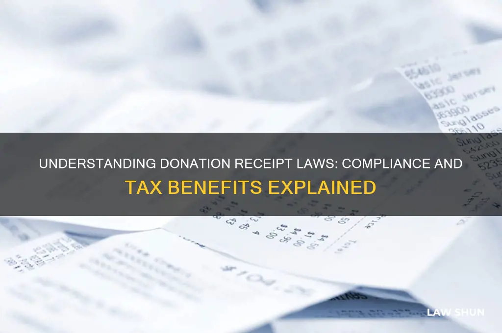 what is the law regarding donation receipts