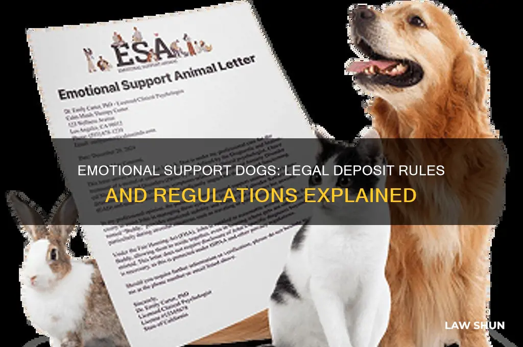what is the law regarding emotional suppor dogs and deposits