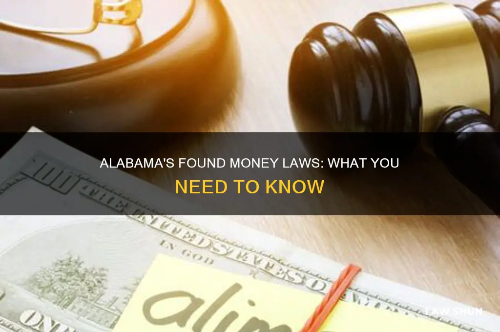 what is the law regarding found money in alabama
