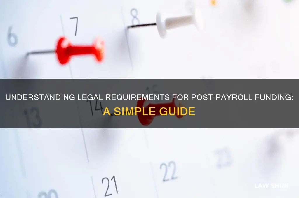 what is the law regarding funding a simple after payroll